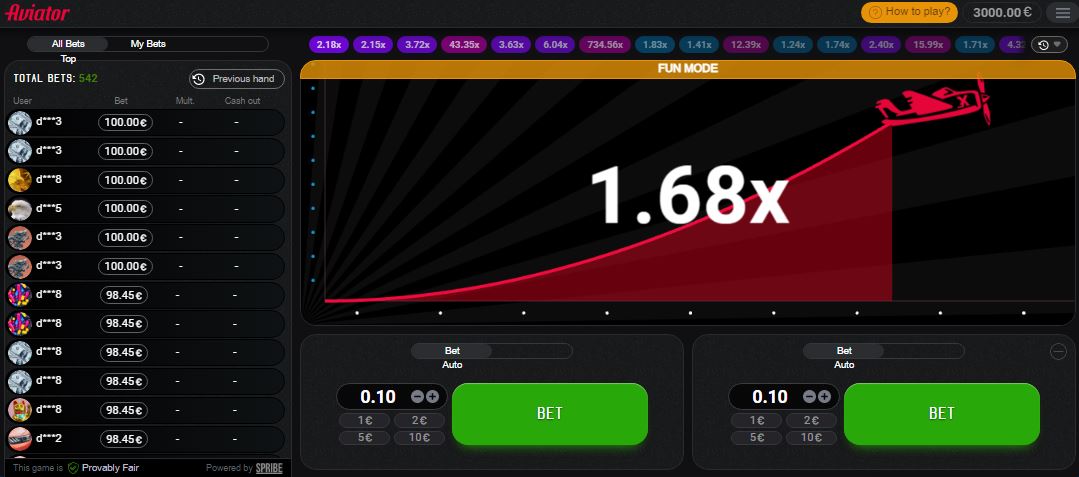 Игра Авиатор на Мостбет